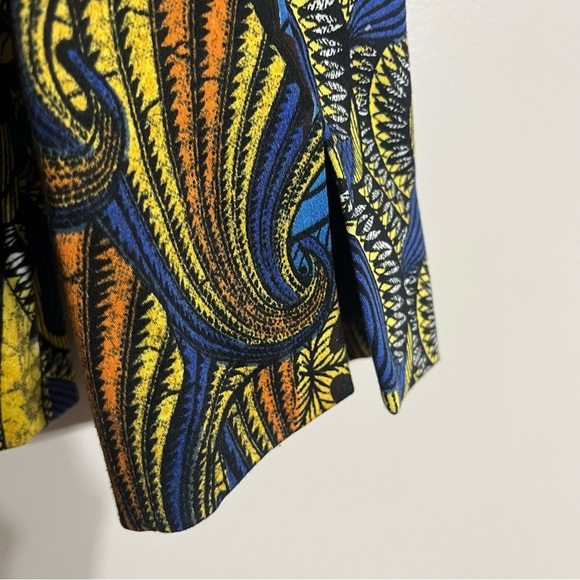 Harve Benard Cotton Jacket Colorful Blazer Size 10 Blue Yellow Black Formal - Picture 2 of 9